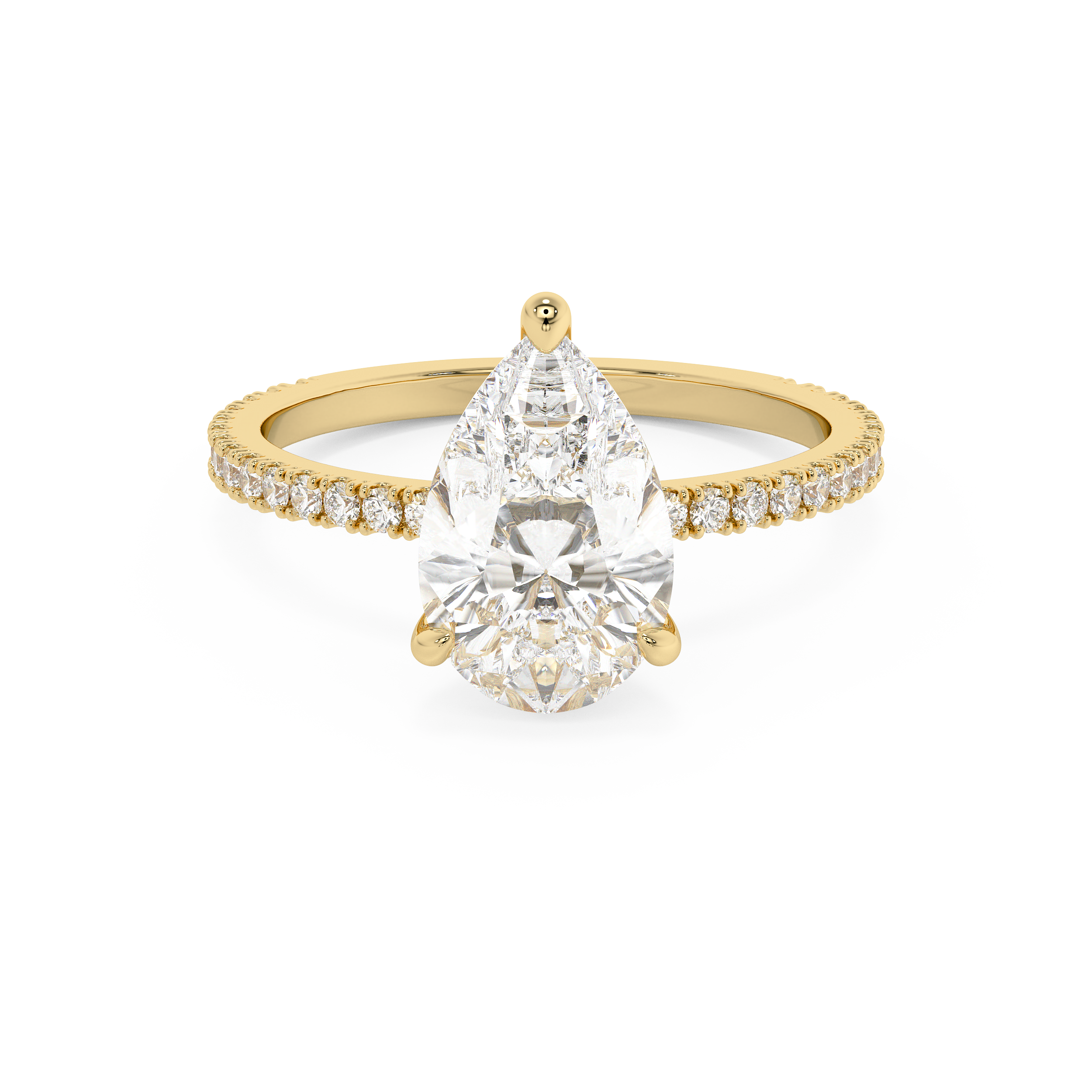 Emerald Solitaire Lab Grown Diamond Engagement Ring