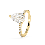 Emerald Solitaire Lab Grown Diamond Engagement Ring