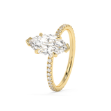 Emerald Solitaire Lab Grown Diamond Engagement Ring