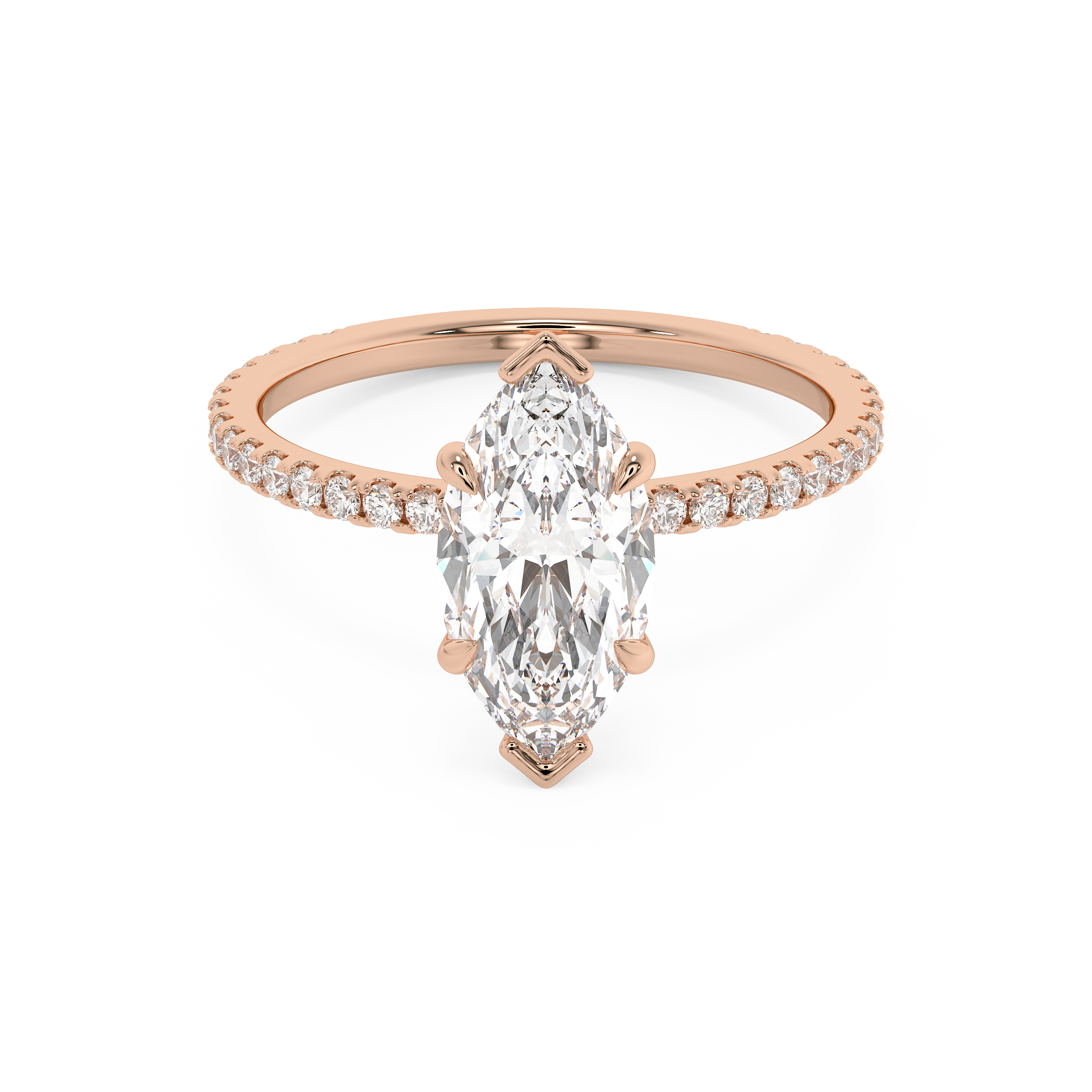 Emerald Solitaire Lab Grown Diamond Engagement Ring