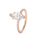 Emerald Solitaire Lab Grown Diamond Engagement Ring