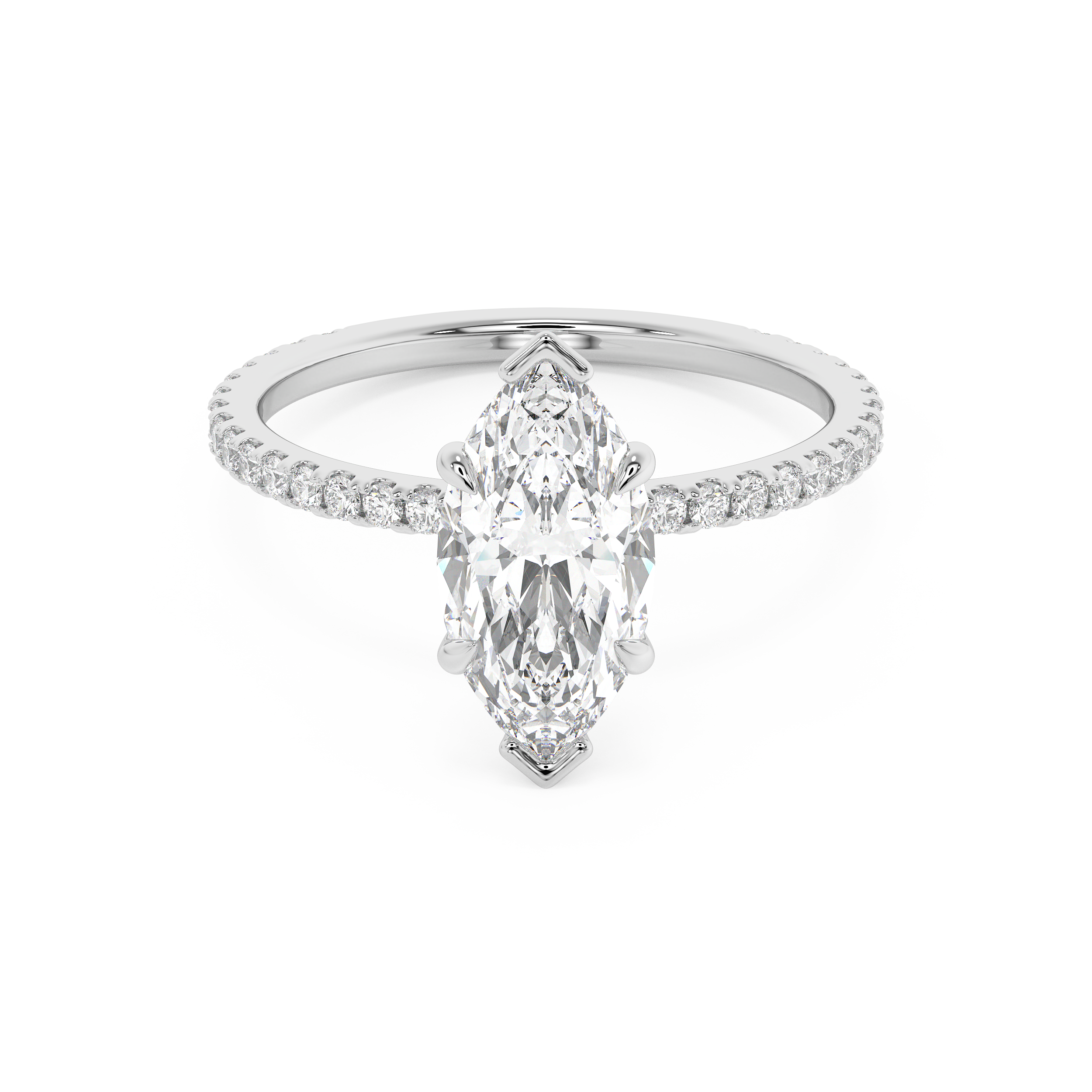 Emerald Solitaire Lab Grown Diamond Engagement Ring
