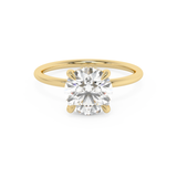 Emerald Solitaire Lab Grown Diamond Engagement Ring