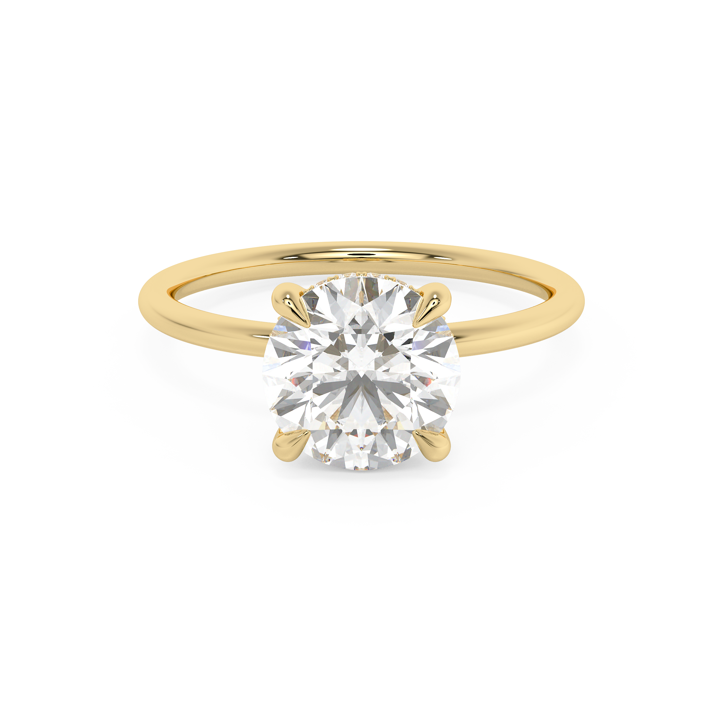Emerald Solitaire Lab Grown Diamond Engagement Ring