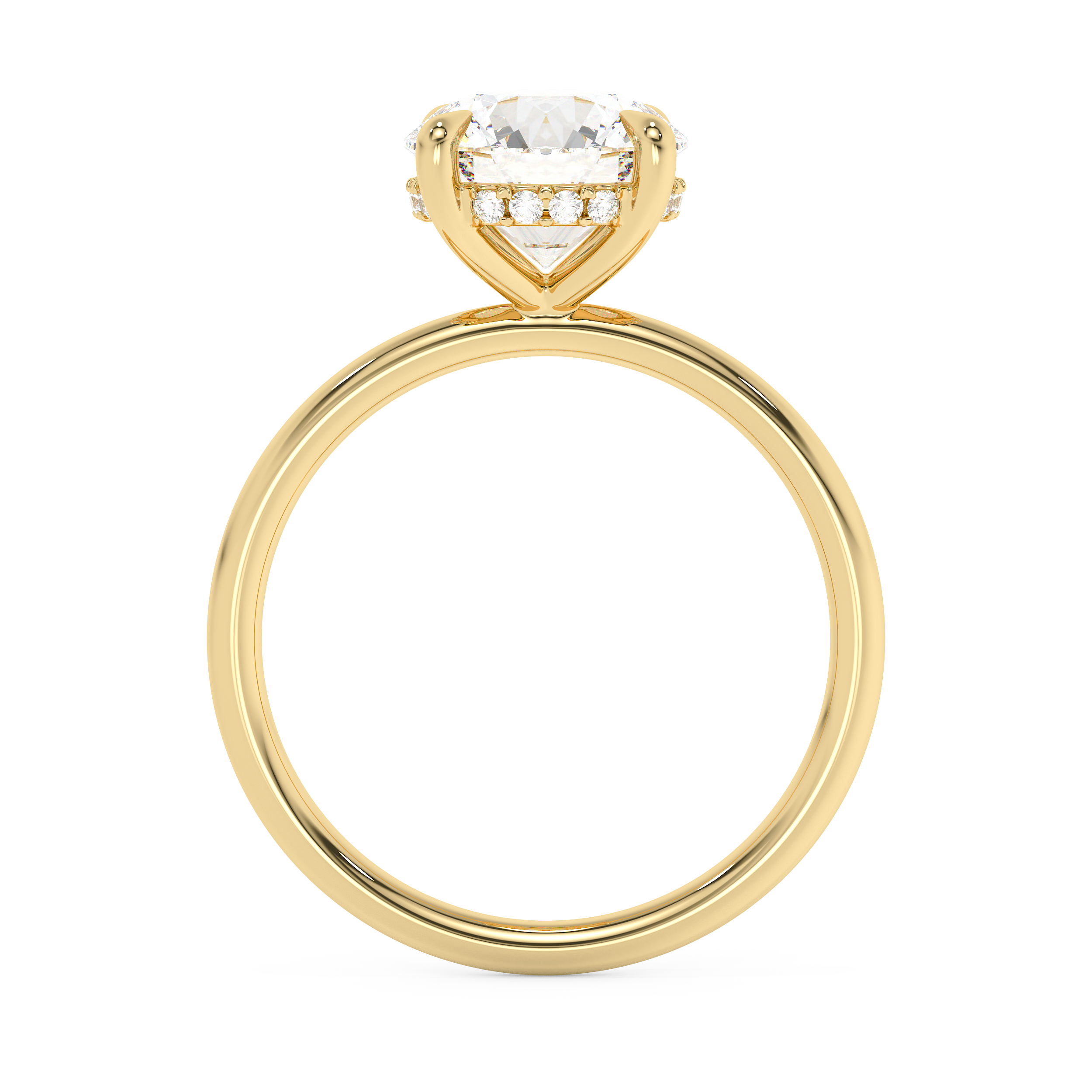 Emerald Solitaire Lab Grown Diamond Engagement Ring
