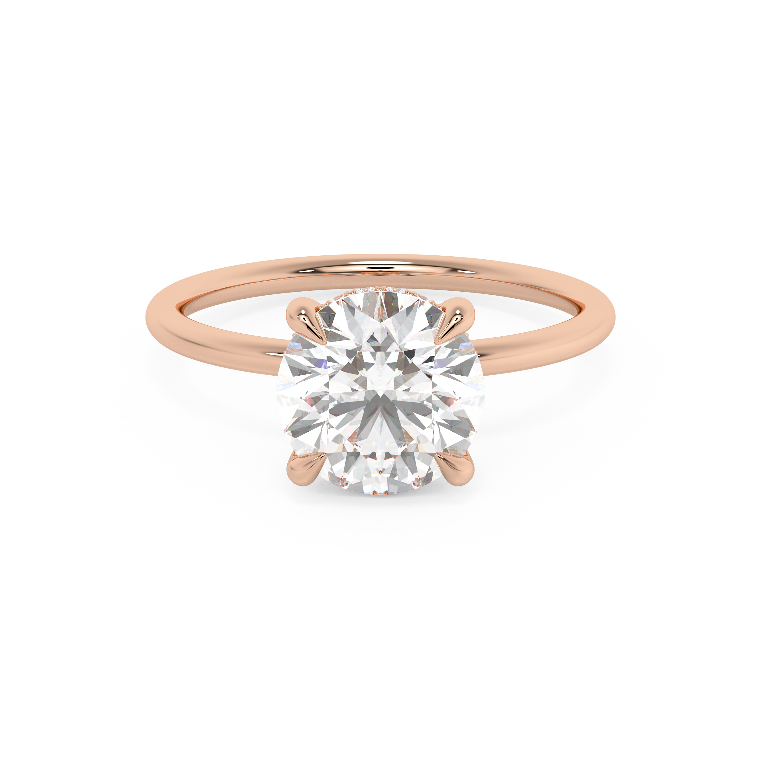 Emerald Solitaire Lab Grown Diamond Engagement Ring