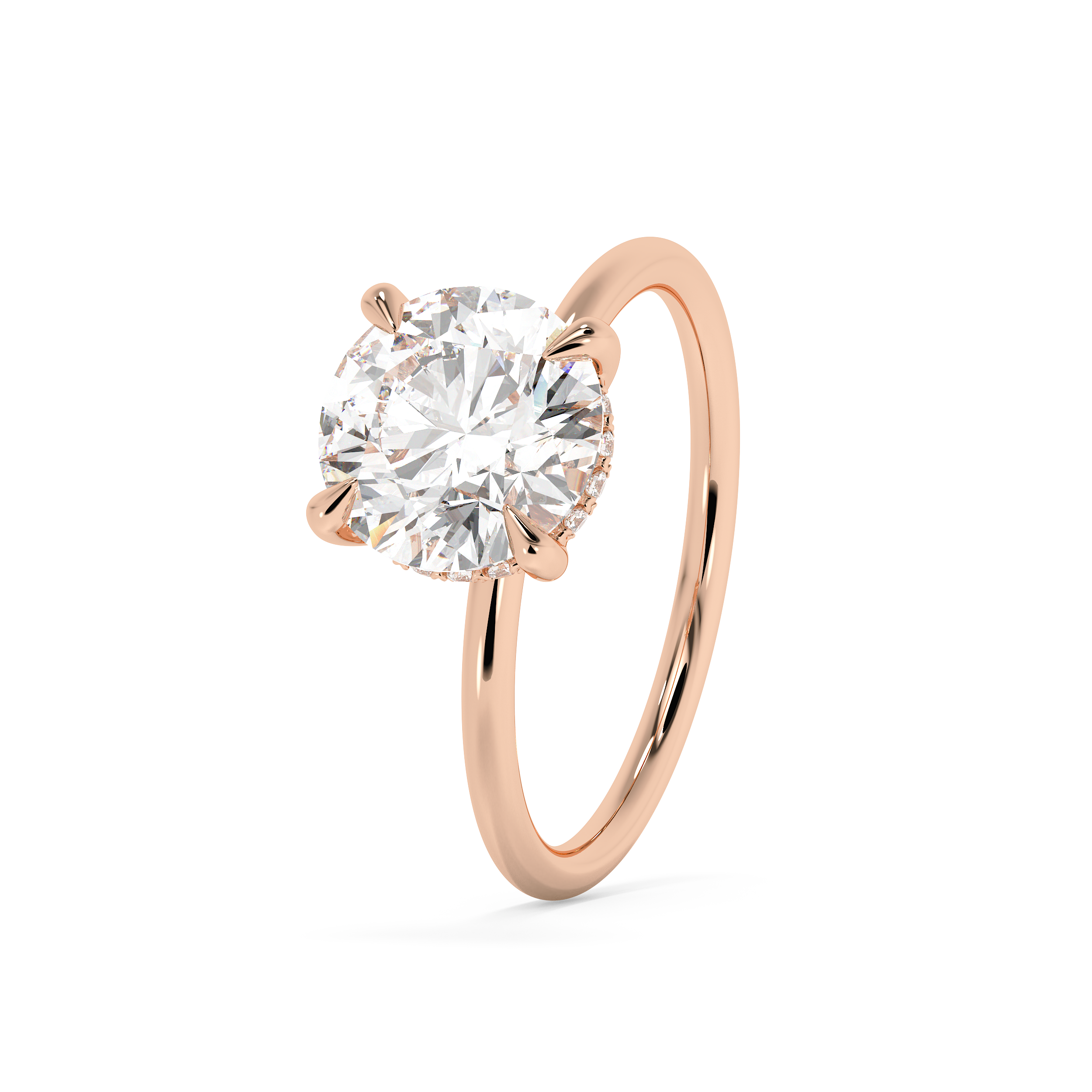 Emerald Solitaire Lab Grown Diamond Engagement Ring