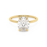 Emerald Solitaire Lab Grown Diamond Engagement Ring