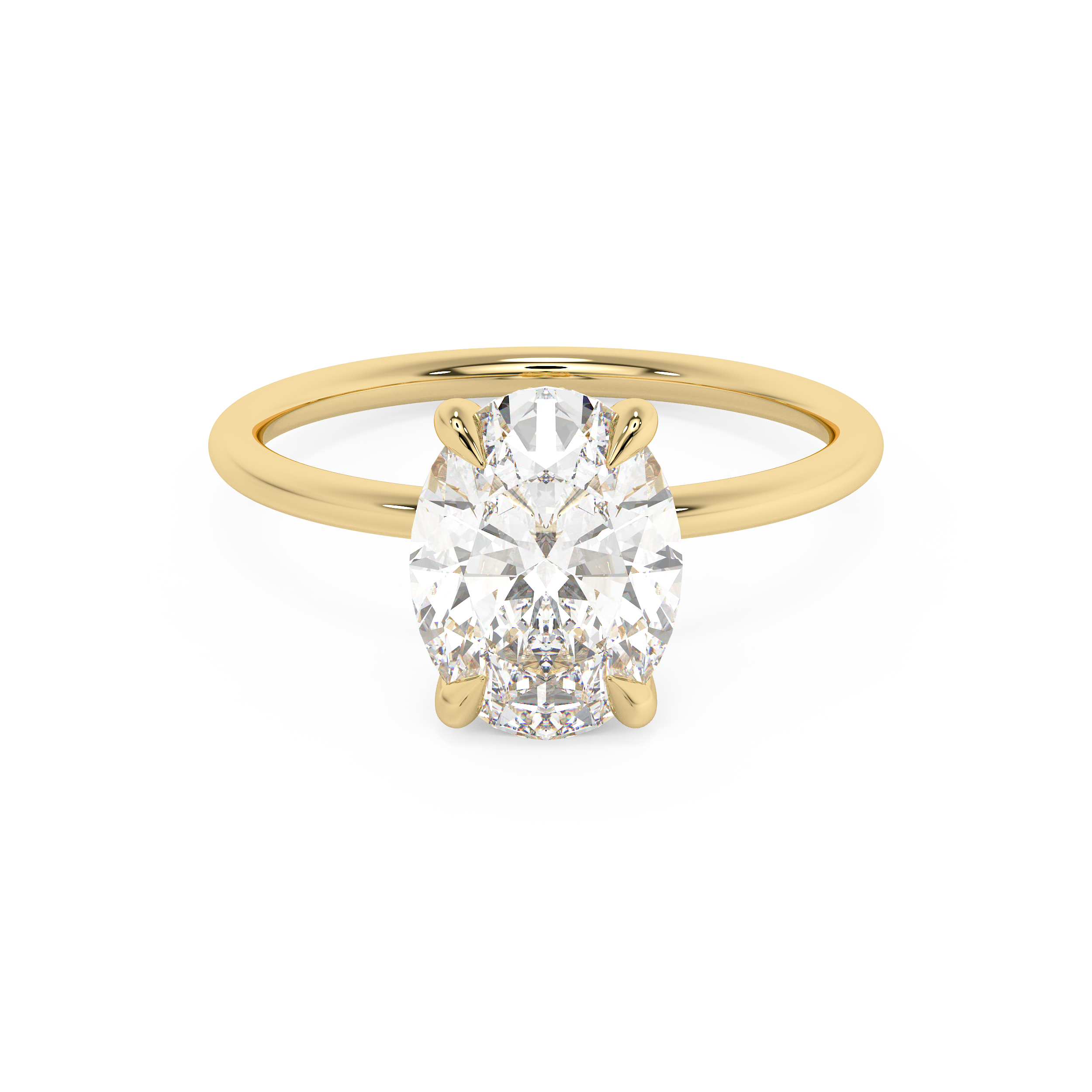 Emerald Solitaire Lab Grown Diamond Engagement Ring
