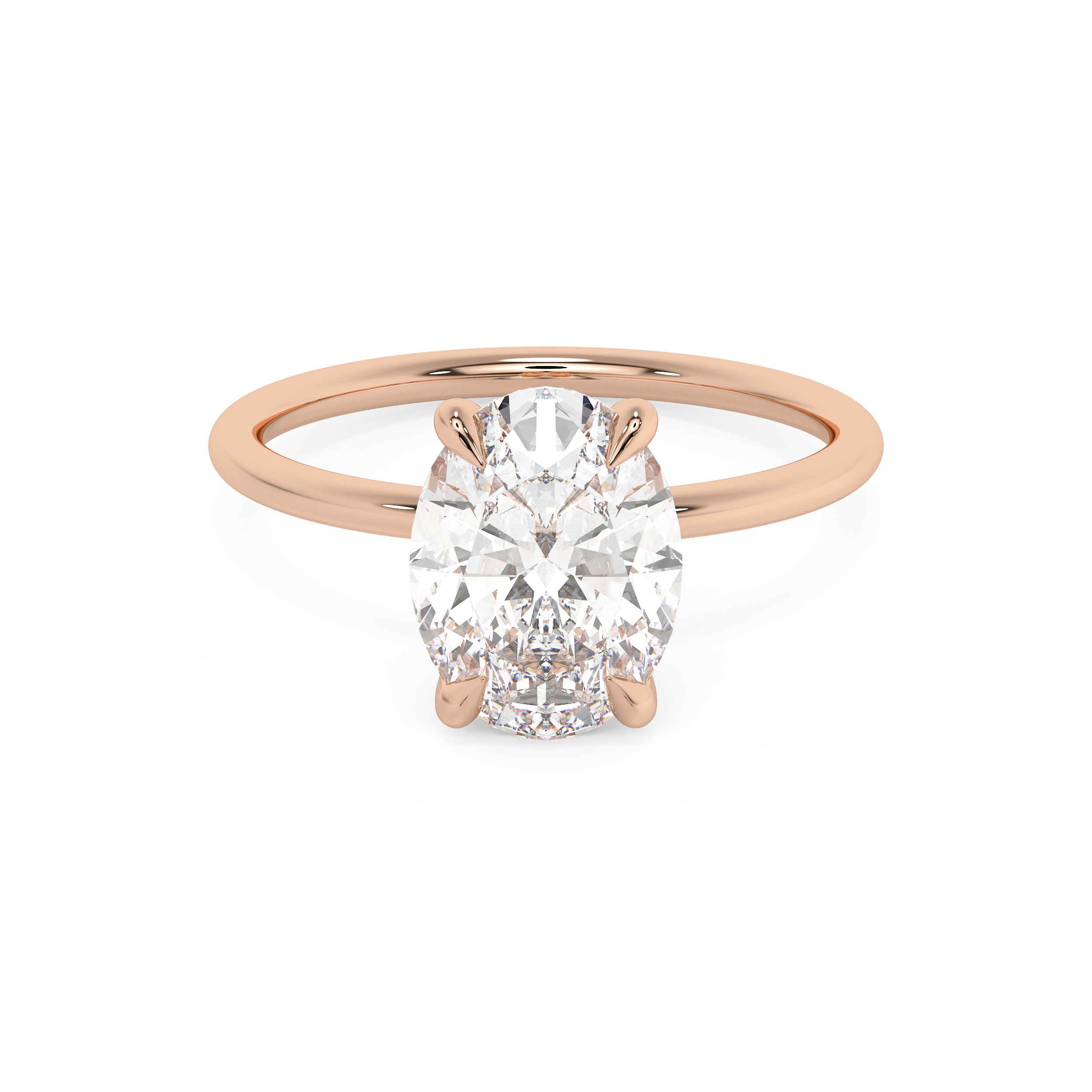Emerald Solitaire Lab Grown Diamond Engagement Ring