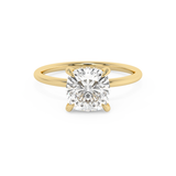 Emerald Solitaire Lab Grown Diamond Engagement Ring