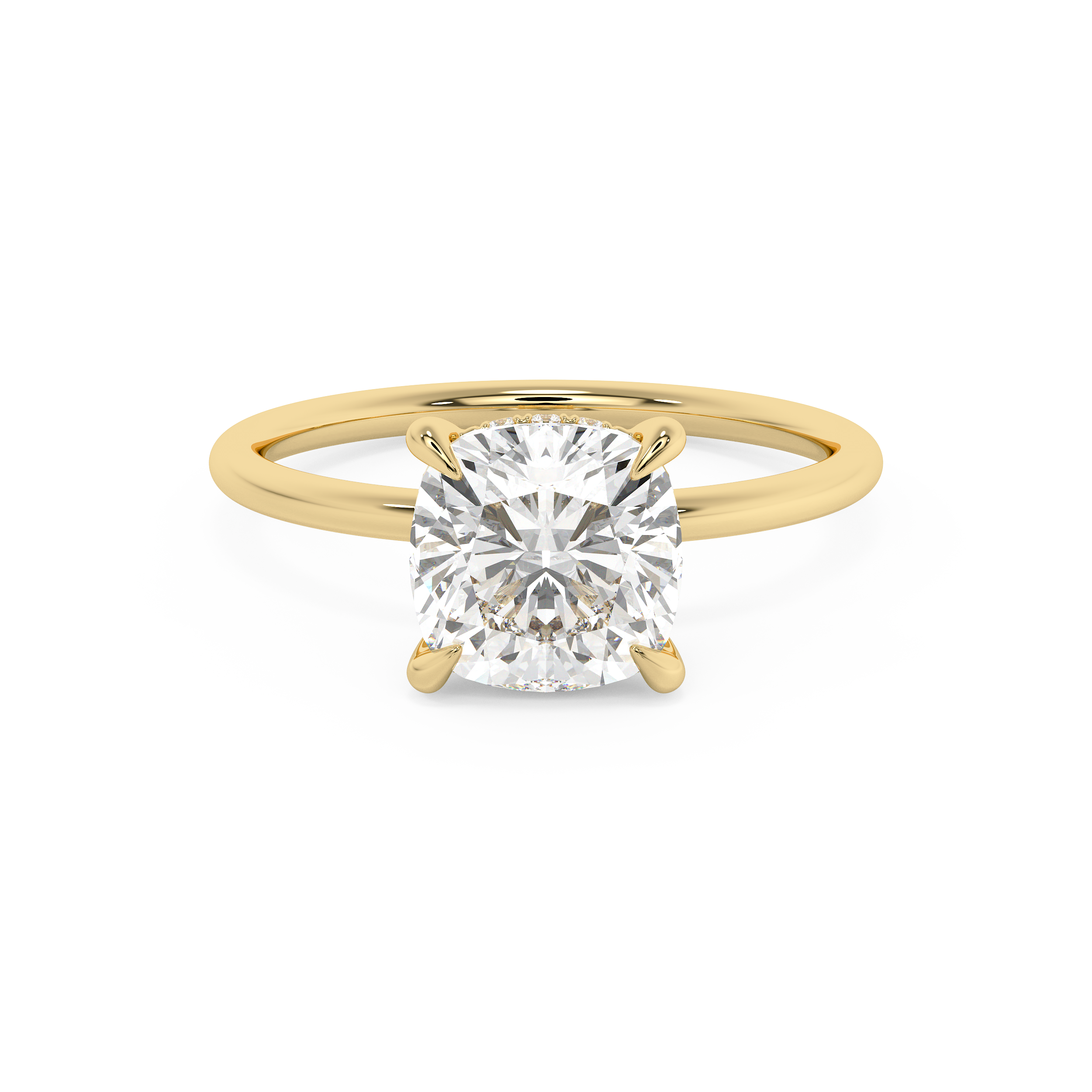 Emerald Solitaire Lab Grown Diamond Engagement Ring