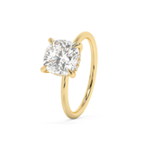 Emerald Solitaire Lab Grown Diamond Engagement Ring