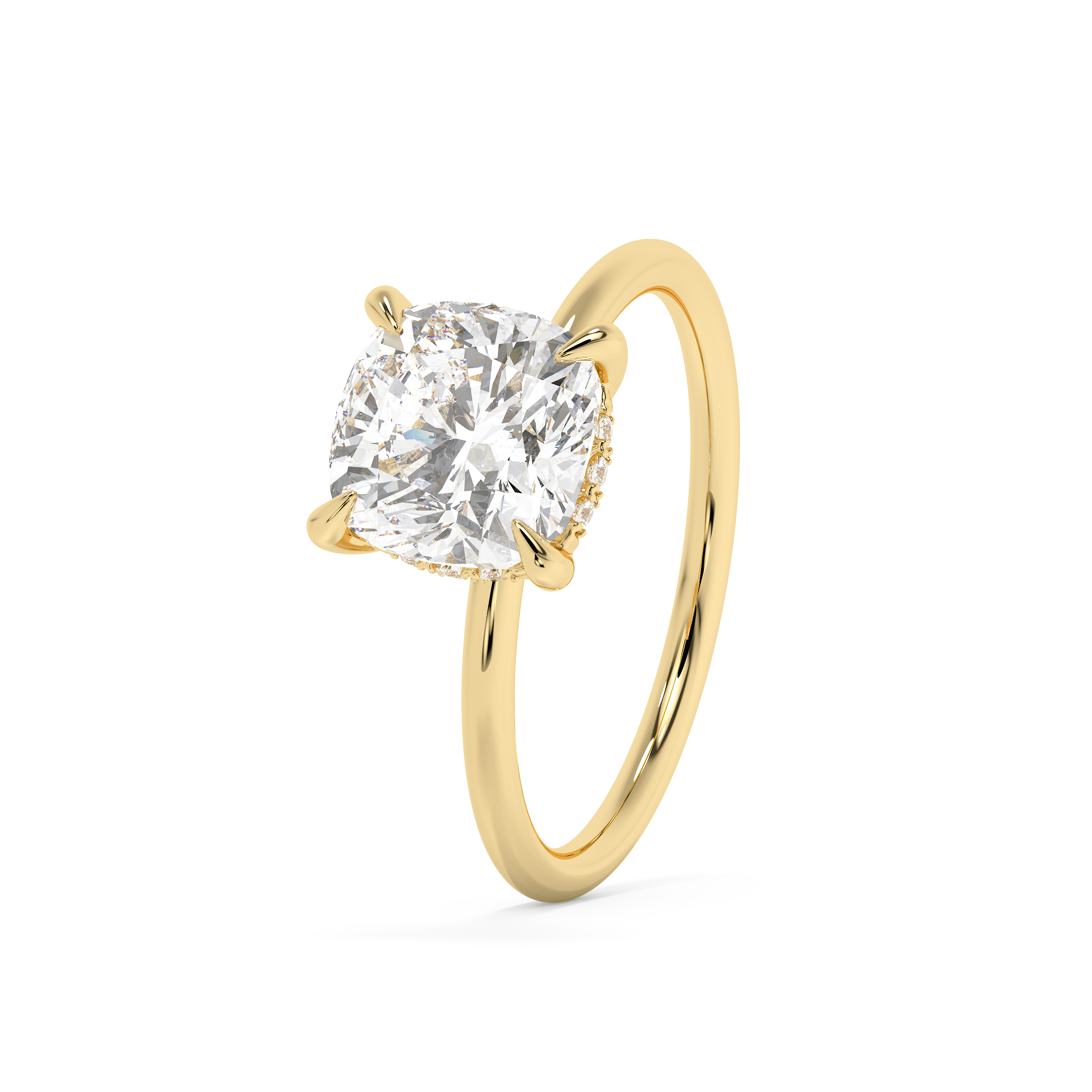 Emerald Solitaire Lab Grown Diamond Engagement Ring