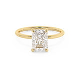 Emerald Solitaire Lab Grown Diamond Engagement Ring