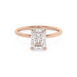 Emerald Solitaire Lab Grown Diamond Engagement Ring