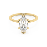 Emerald Solitaire Lab Grown Diamond Engagement Ring