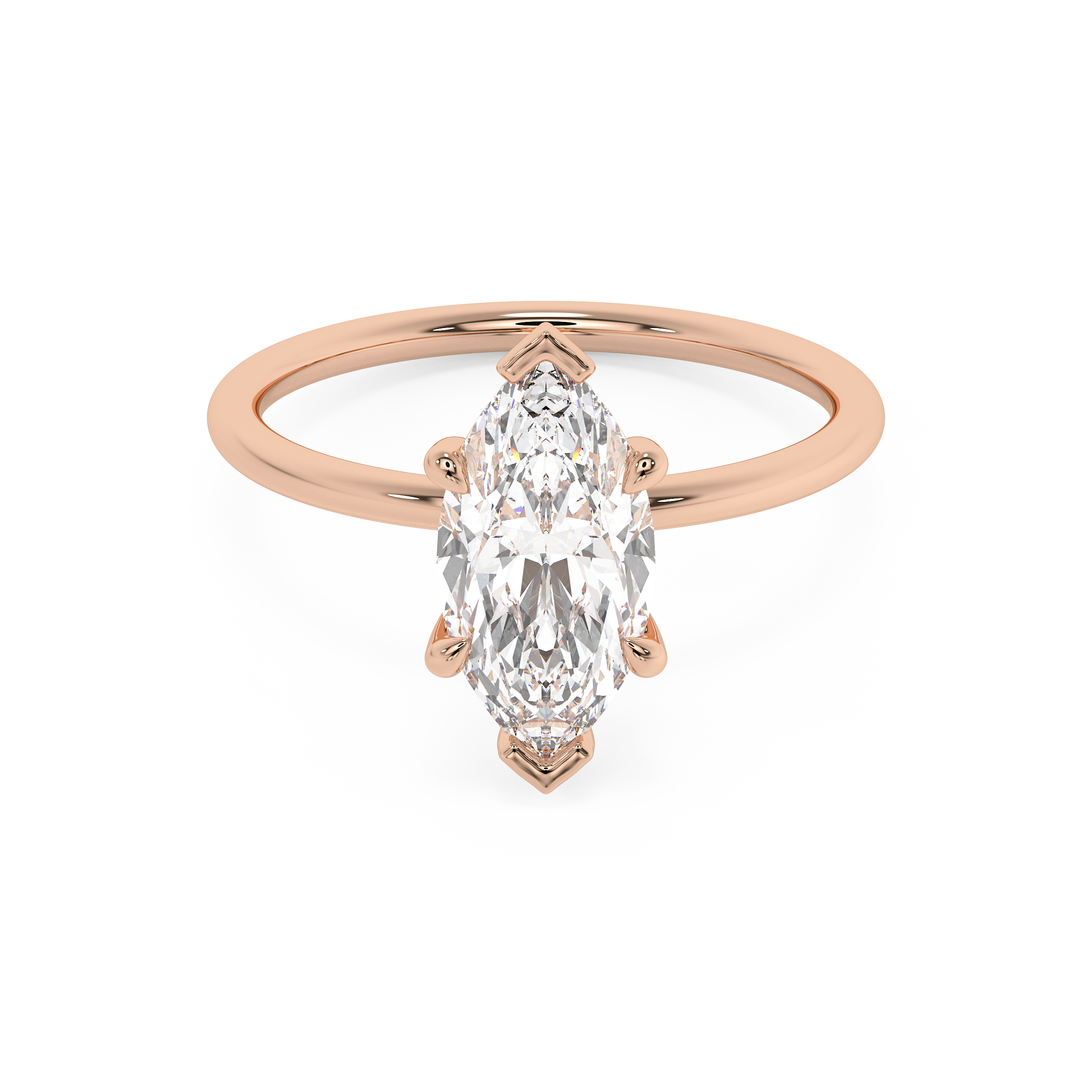 Emerald Solitaire Lab Grown Diamond Engagement Ring