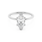 Emerald Solitaire Lab Grown Diamond Engagement Ring