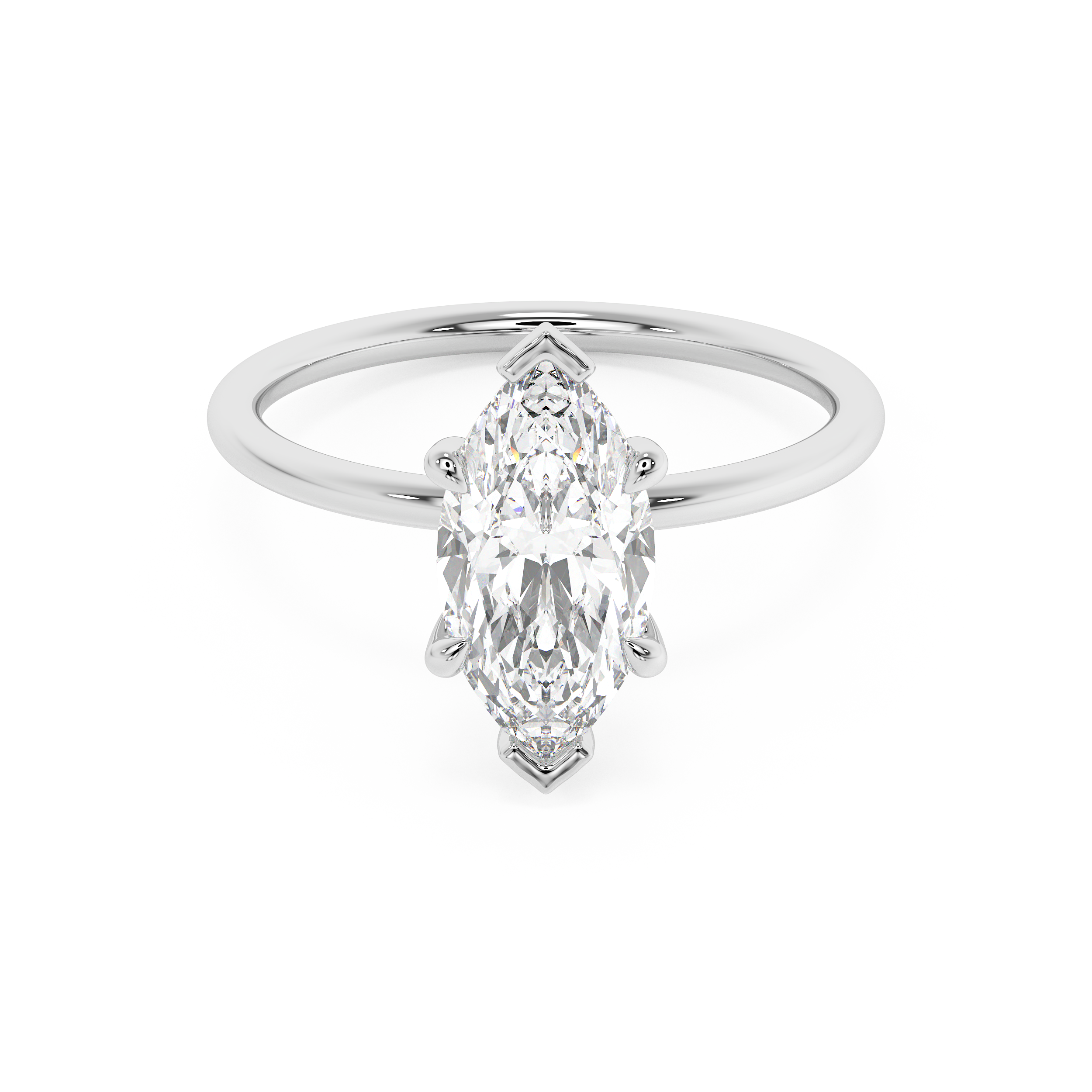 Emerald Solitaire Lab Grown Diamond Engagement Ring