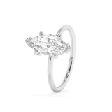 Emerald Solitaire Lab Grown Diamond Engagement Ring