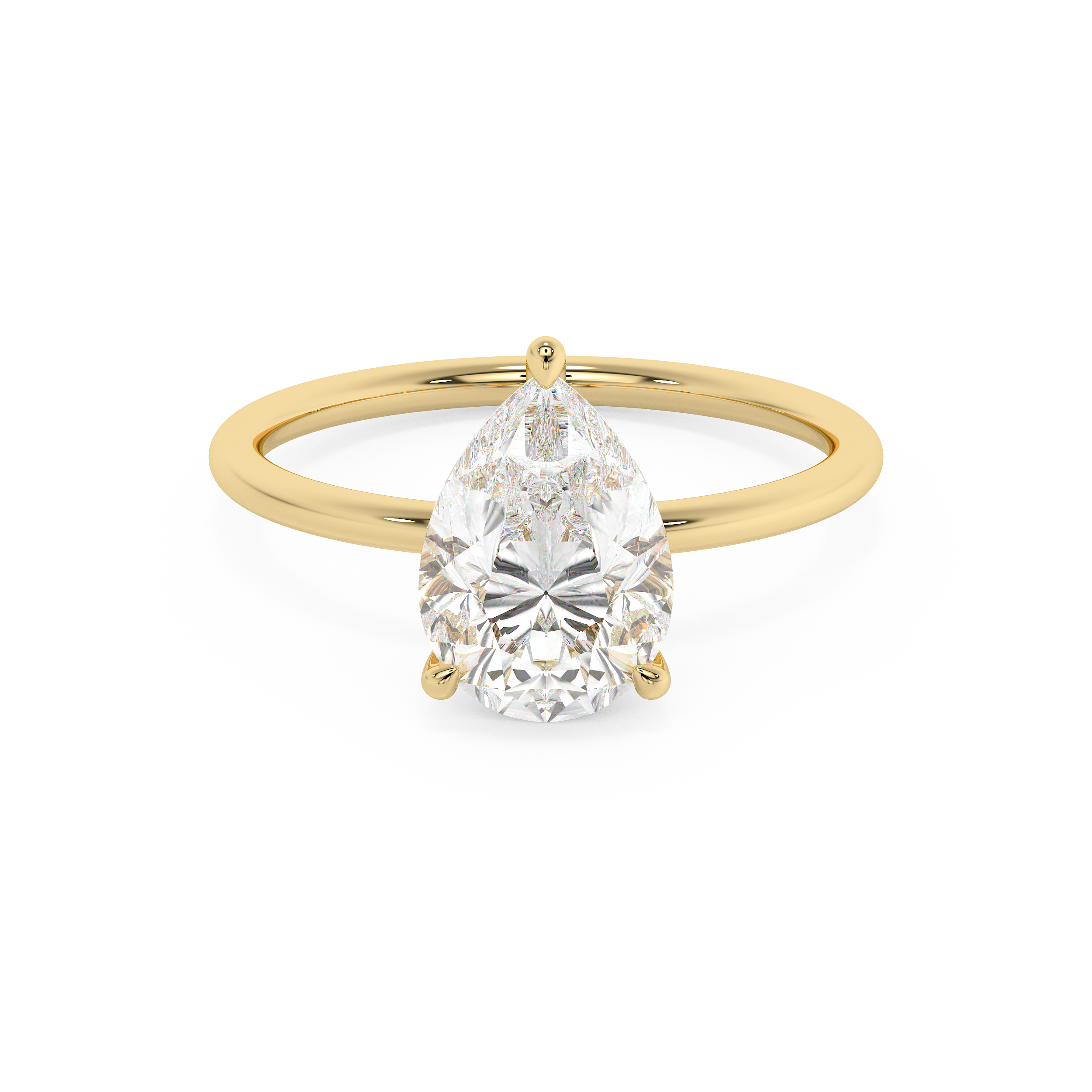 Emerald Solitaire Lab Grown Diamond Engagement Ring