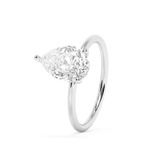 Emerald Solitaire Lab Grown Diamond Engagement Ring
