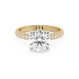 Emerald Solitaire Lab Grown Diamond Engagement Ring