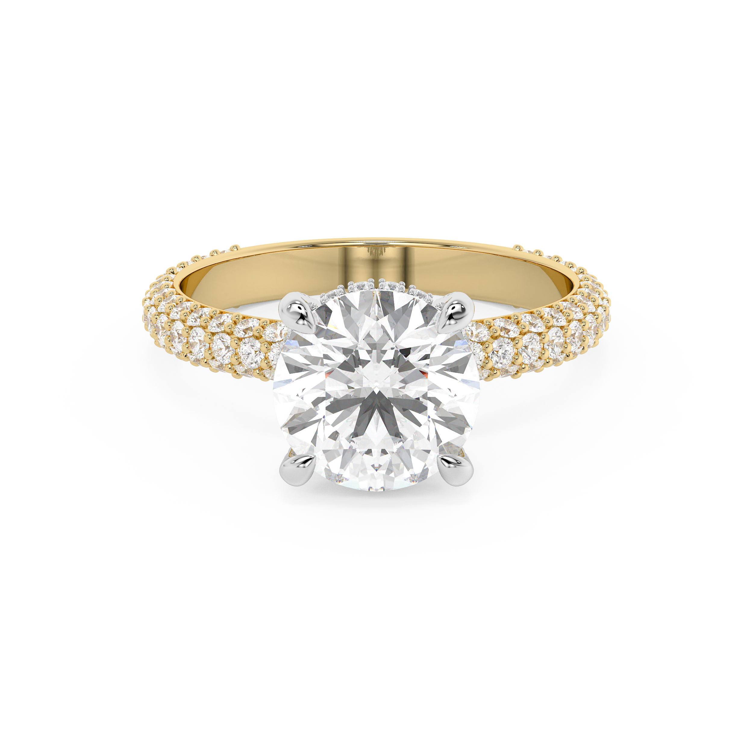 Emerald Solitaire Lab Grown Diamond Engagement Ring