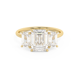 Emerald Solitaire Lab Grown Diamond Engagement Ring