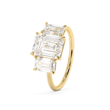 Emerald Solitaire Lab Grown Diamond Engagement Ring