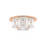 Emerald Solitaire Lab Grown Diamond Engagement Ring