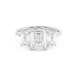 Emerald Solitaire Lab Grown Diamond Engagement Ring