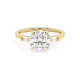 Emerald Solitaire Lab Grown Diamond Engagement Ring