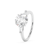 Emerald Solitaire Lab Grown Diamond Engagement Ring