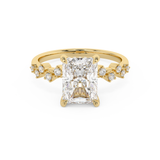 Emerald Solitaire Lab Grown Diamond Engagement Ring