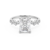 Emerald Solitaire Lab Grown Diamond Engagement Ring