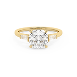 Emerald Solitaire Lab Grown Diamond Engagement Ring