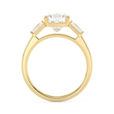 Emerald Solitaire Lab Grown Diamond Engagement Ring