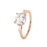 Emerald Solitaire Lab Grown Diamond Engagement Ring