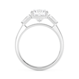 Emerald Solitaire Lab Grown Diamond Engagement Ring