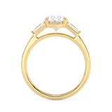 Emerald Solitaire Lab Grown Diamond Engagement Ring