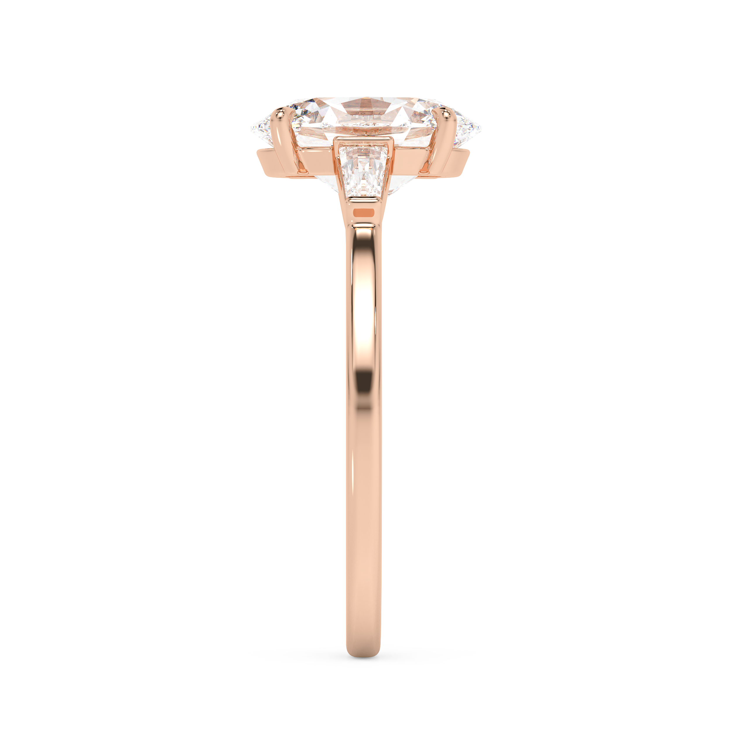 Emerald Solitaire Lab Grown Diamond Engagement Ring