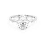Emerald Solitaire Lab Grown Diamond Engagement Ring