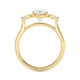 Emerald Solitaire Lab Grown Diamond Engagement Ring