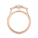Emerald Solitaire Lab Grown Diamond Engagement Ring