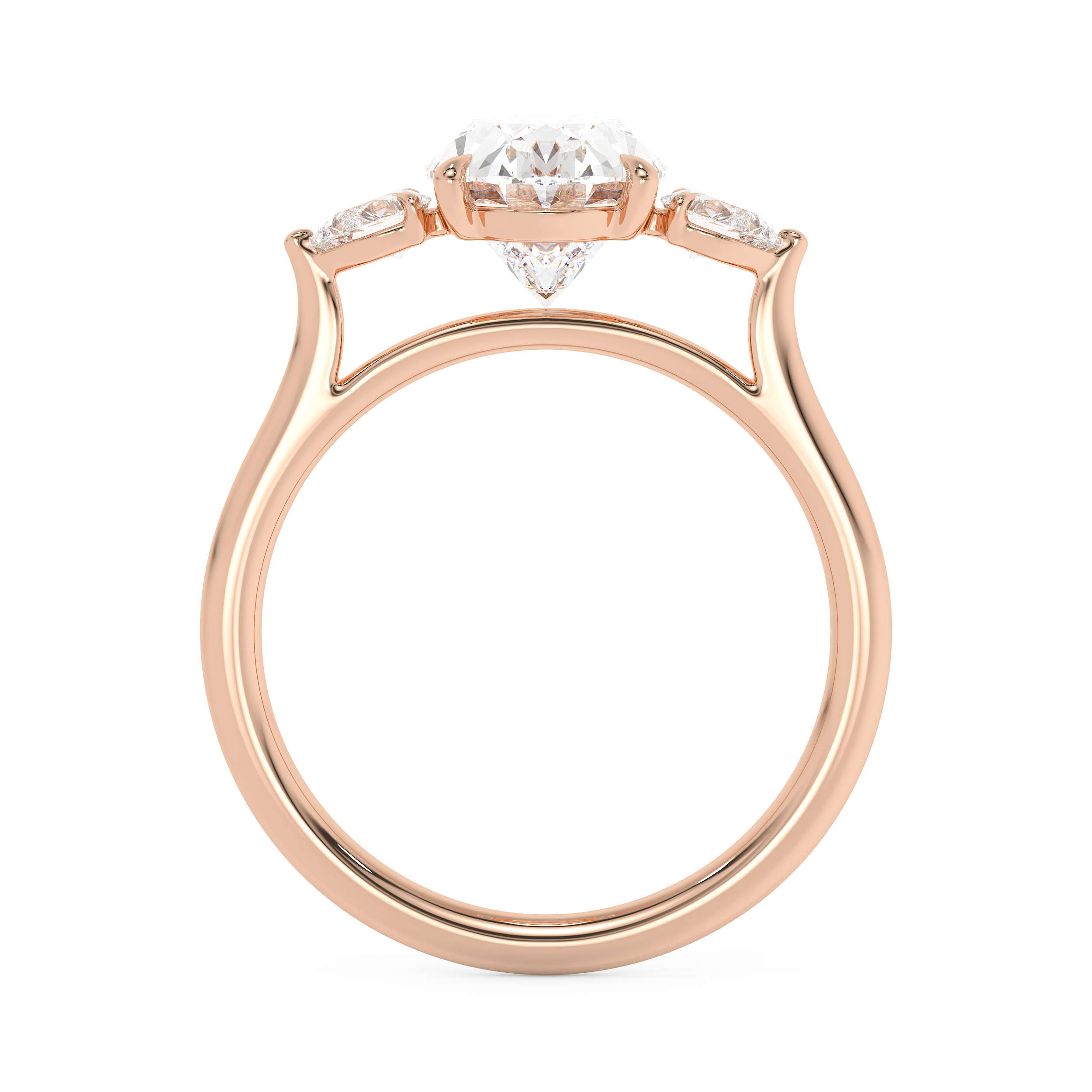 Emerald Solitaire Lab Grown Diamond Engagement Ring