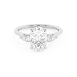 Emerald Solitaire Lab Grown Diamond Engagement Ring