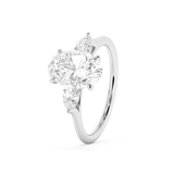 Emerald Solitaire Lab Grown Diamond Engagement Ring