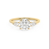 Emerald Solitaire Lab Grown Diamond Engagement Ring